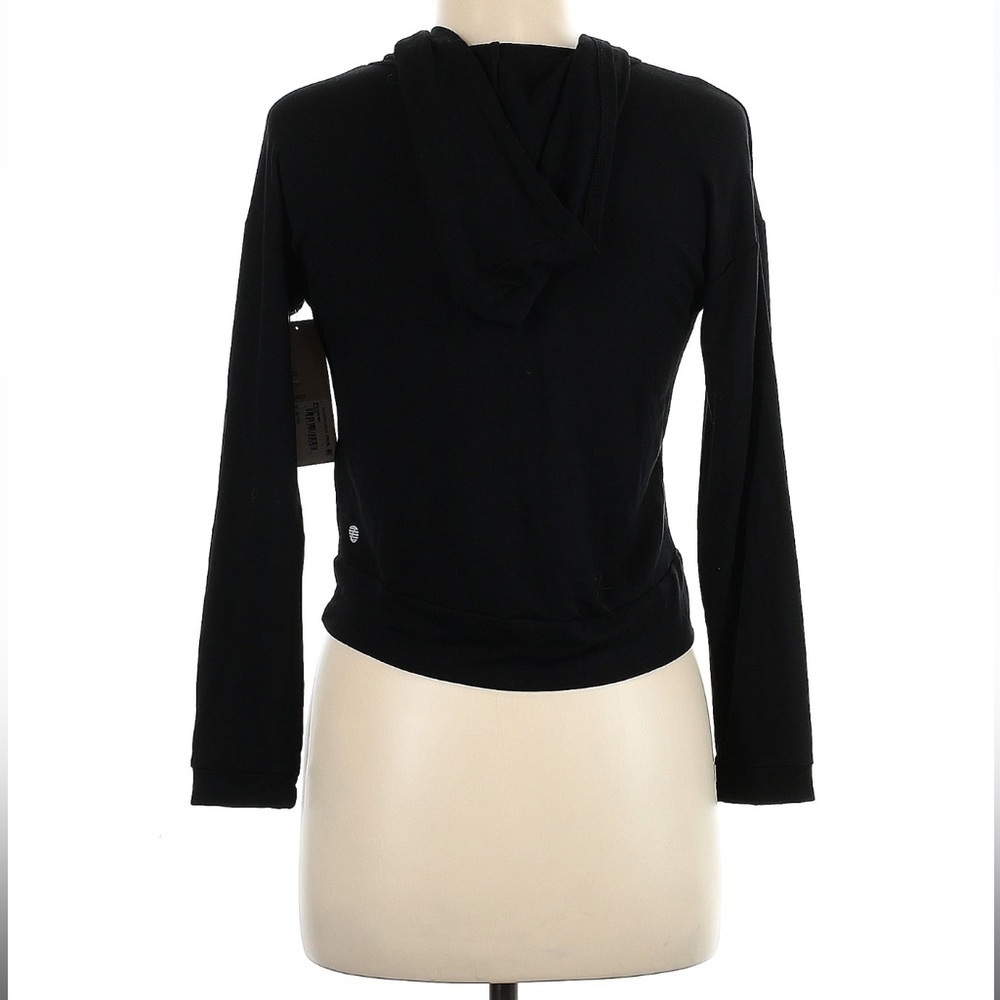 Zella Girls Take It Easy Twist Hoodie Sweatshirt,  Black, Size Medium 8/10, NWT - Picture 4 of 4